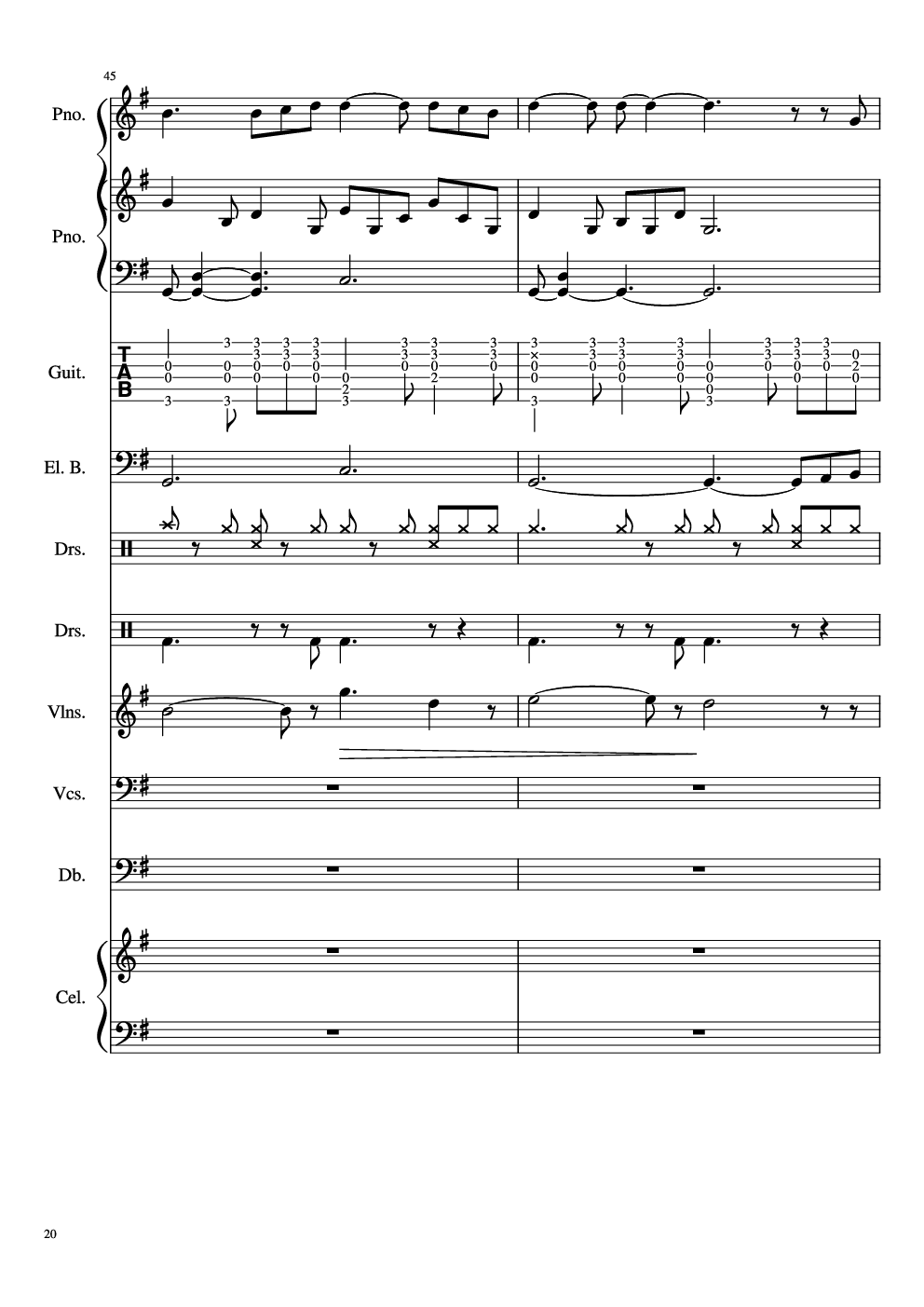 如果有来生-总谱-乐队谱