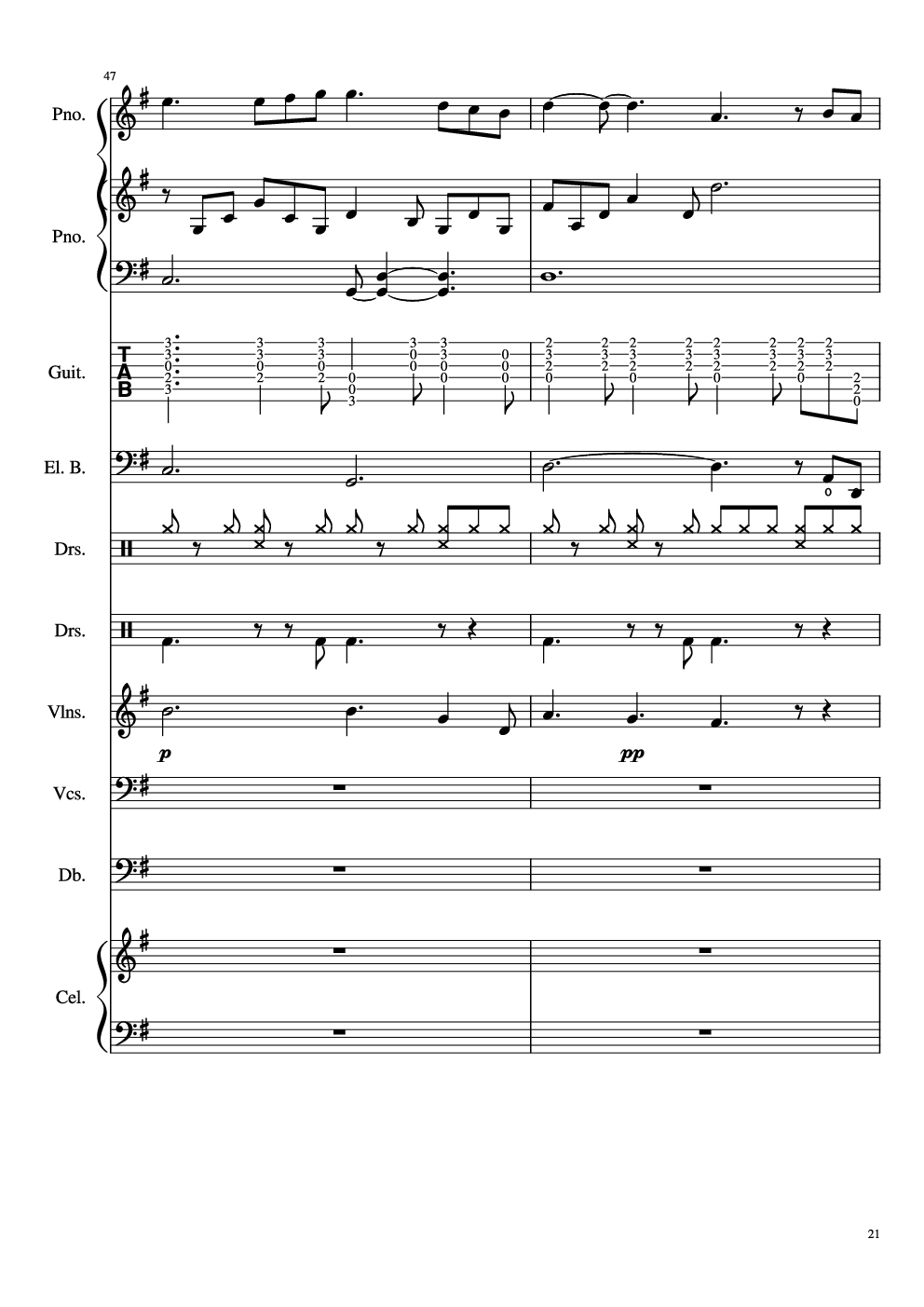 如果有来生-总谱-乐队谱