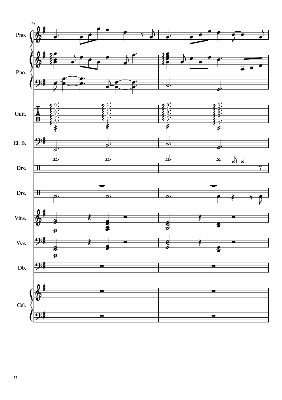 如果有来生-总谱-乐队谱