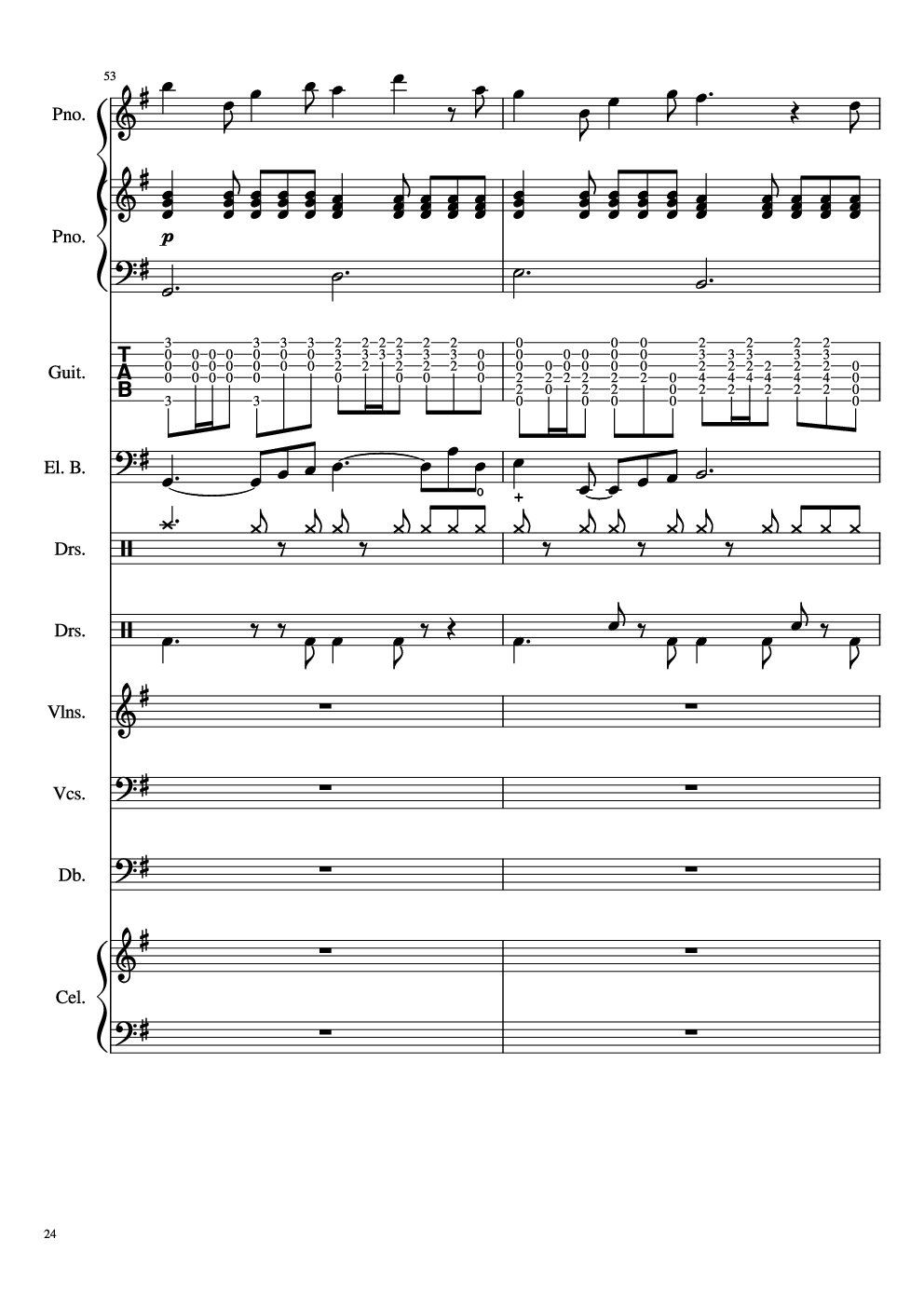 如果有来生-总谱-乐队谱