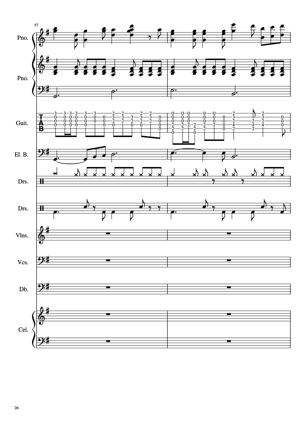 如果有来生-总谱-乐队谱