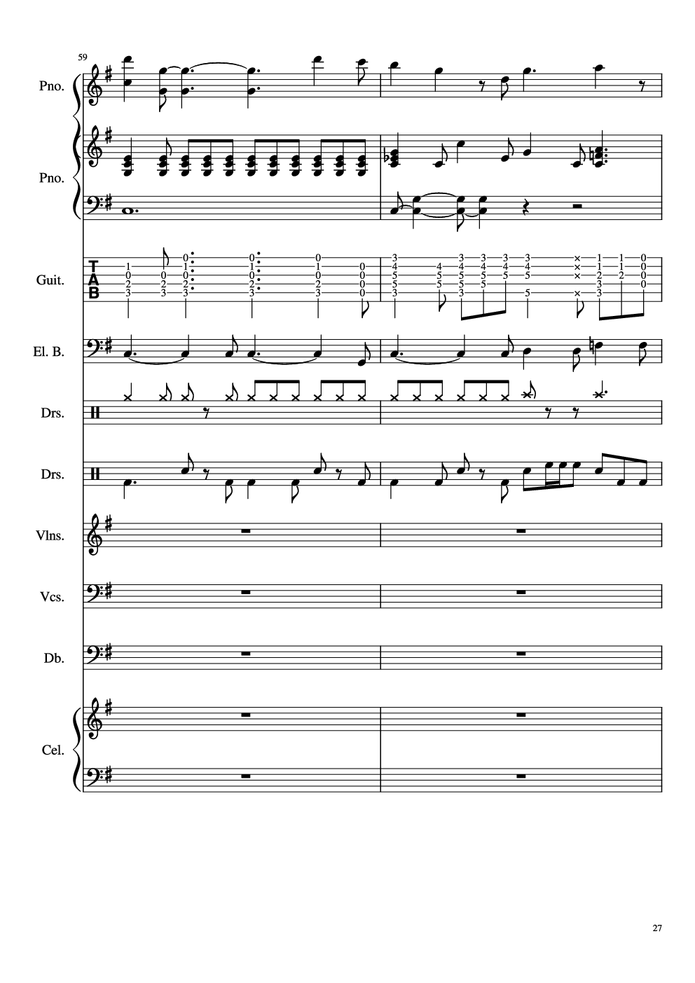 如果有来生-总谱-乐队谱