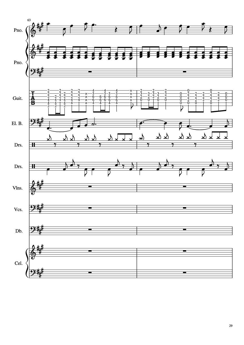 如果有来生-总谱-乐队谱