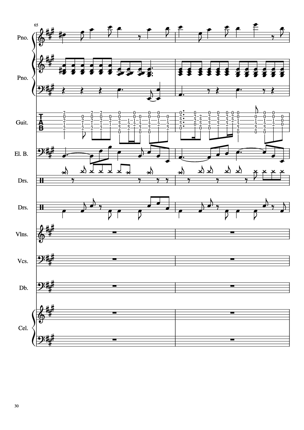 如果有来生-总谱-乐队谱