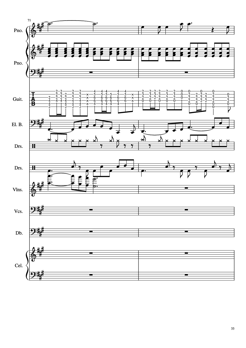 如果有来生-总谱-乐队谱