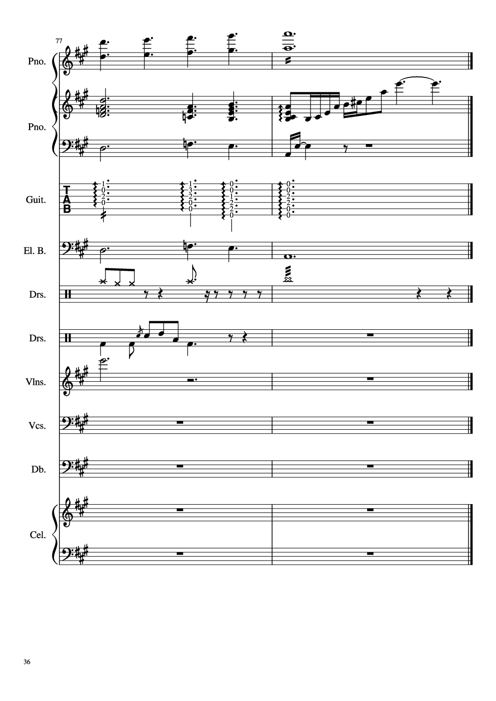 如果有来生-总谱-乐队谱