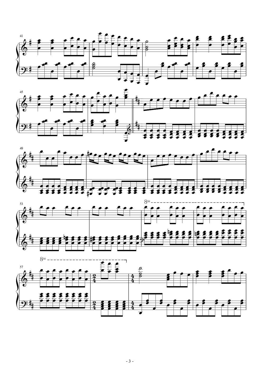 奥芬巴赫康康舞曲吉他谱