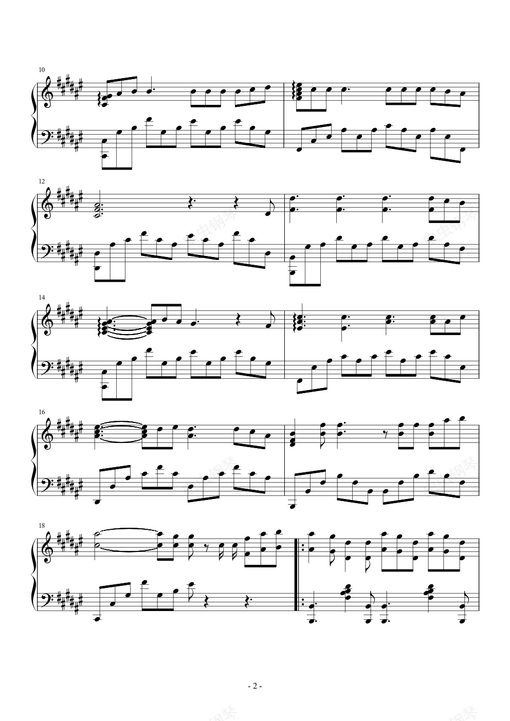 wonderful u(完美独奏版),wonderful u(完美独奏版)钢琴谱,wonderful