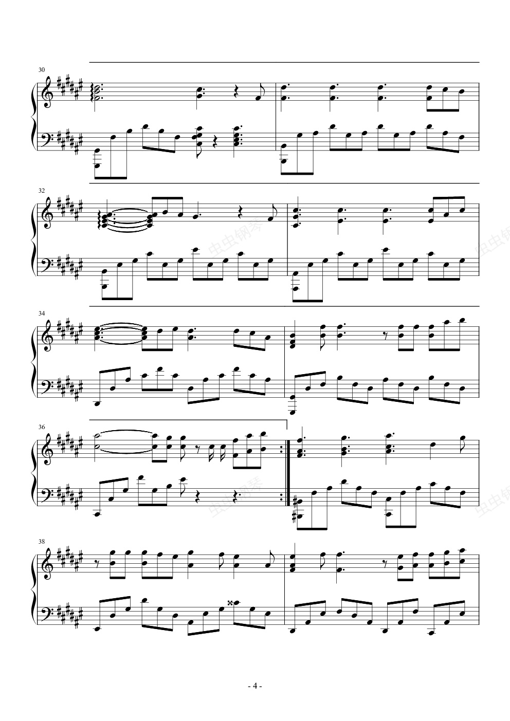 wonderful u(完美独奏版),wonderful u(完美独奏版)钢琴谱,wonderful