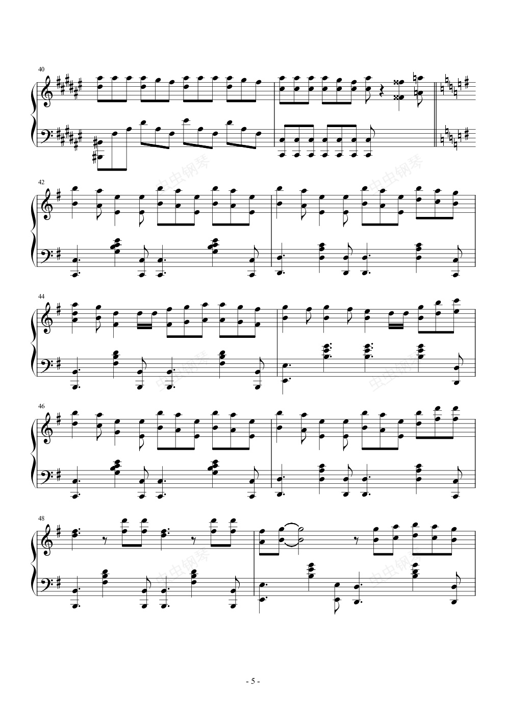 wonderful u(完美独奏版),wonderful u(完美独奏版)钢琴谱,wonderful