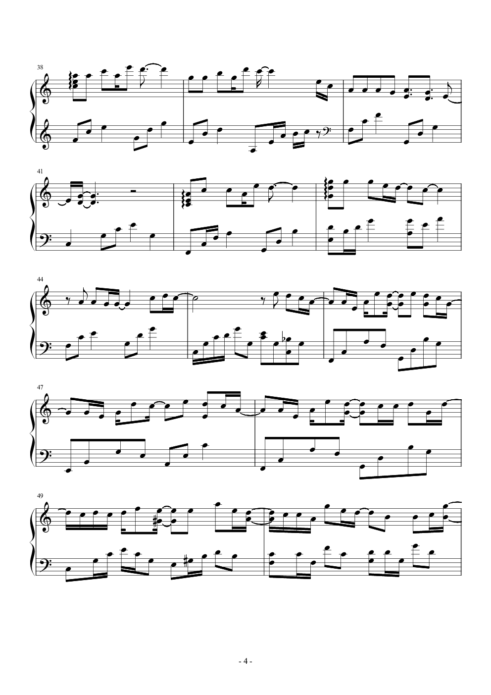 可不可以(昼夜版)钢琴谱-c调-虫虫乐谱