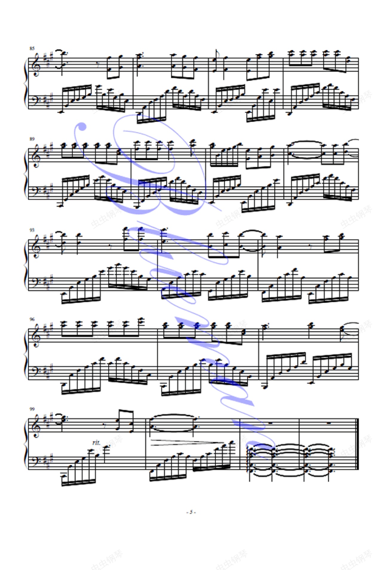 知心爱人,知心爱人钢琴谱,知心爱人a调钢琴谱,知心爱人钢琴谱大全