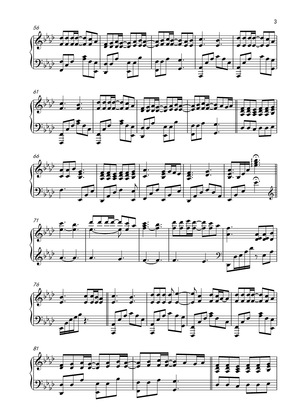 finally钢琴谱-subtractor-虫虫乐谱