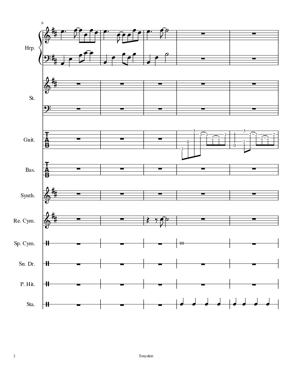 Take me hand［总谱］