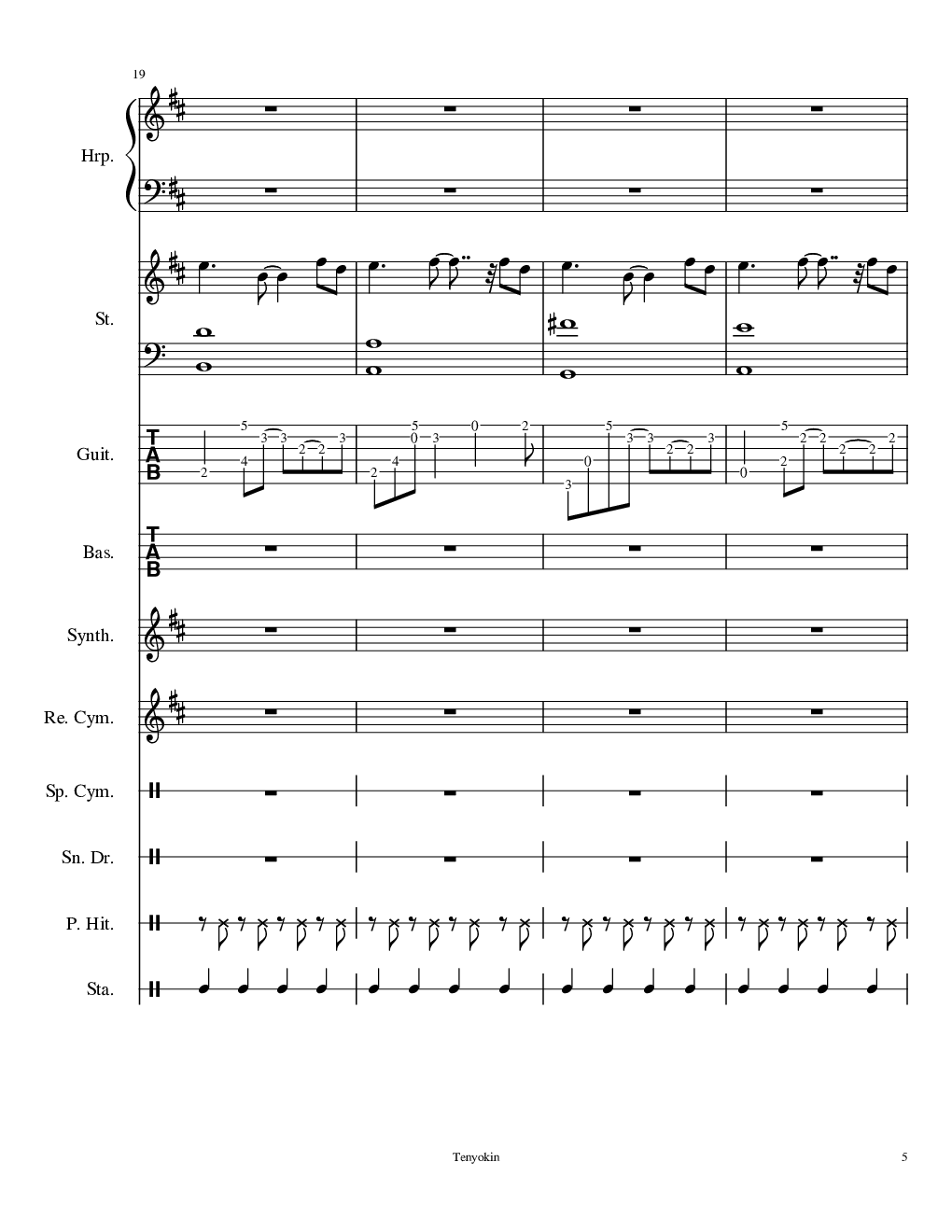 Take me hand［总谱］