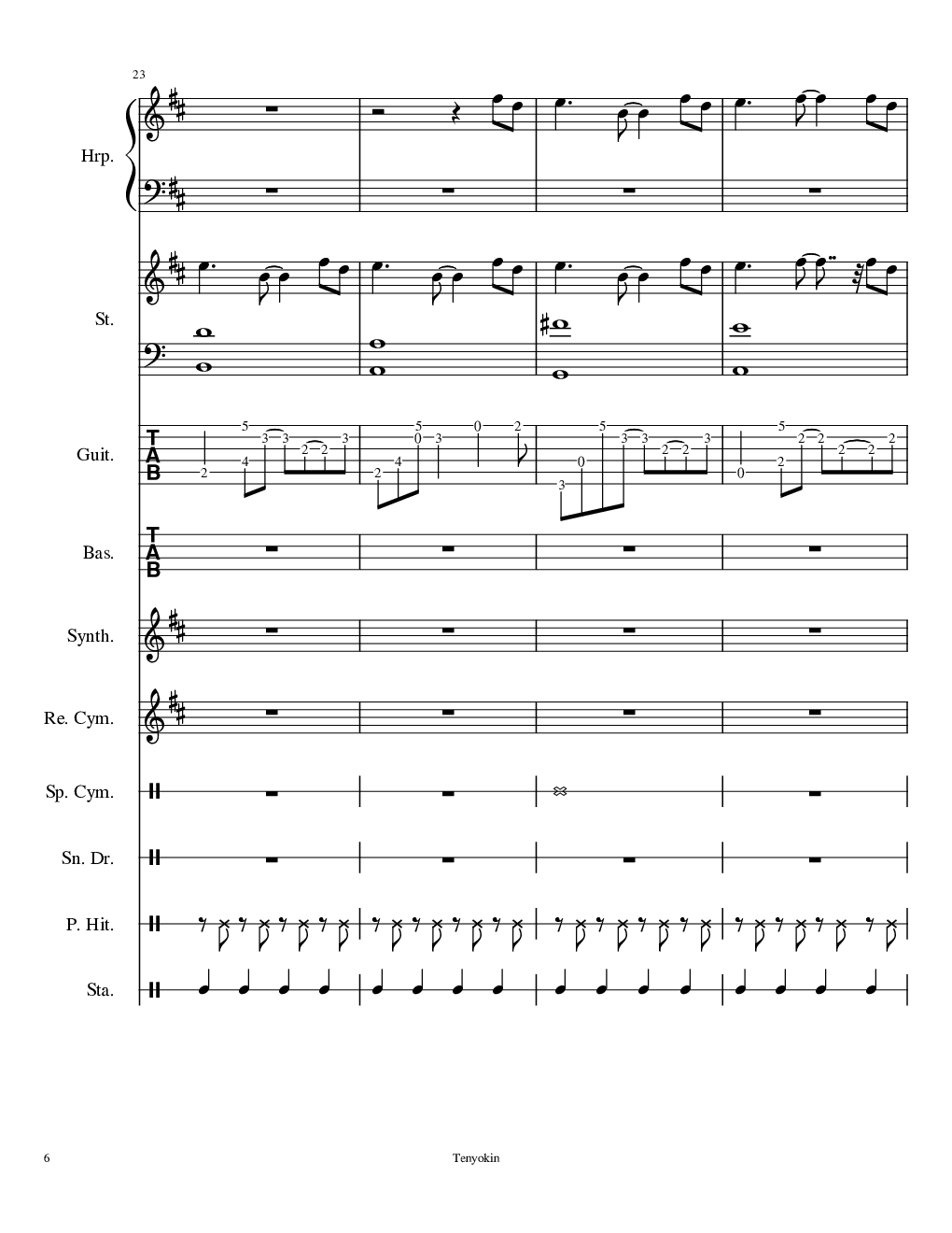 Take me hand［总谱］