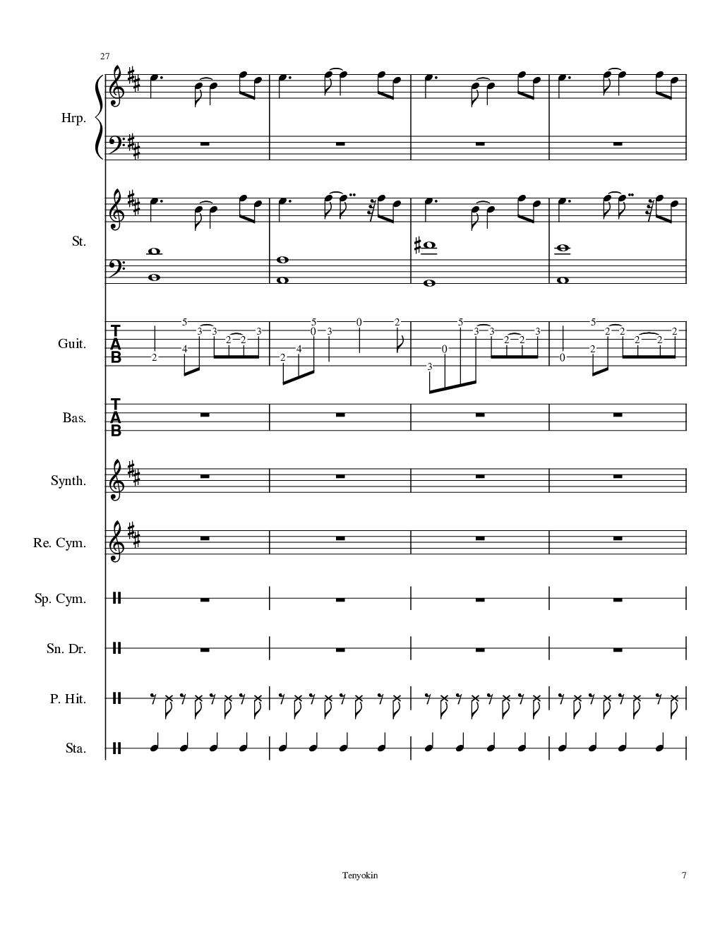 Take me hand［总谱］