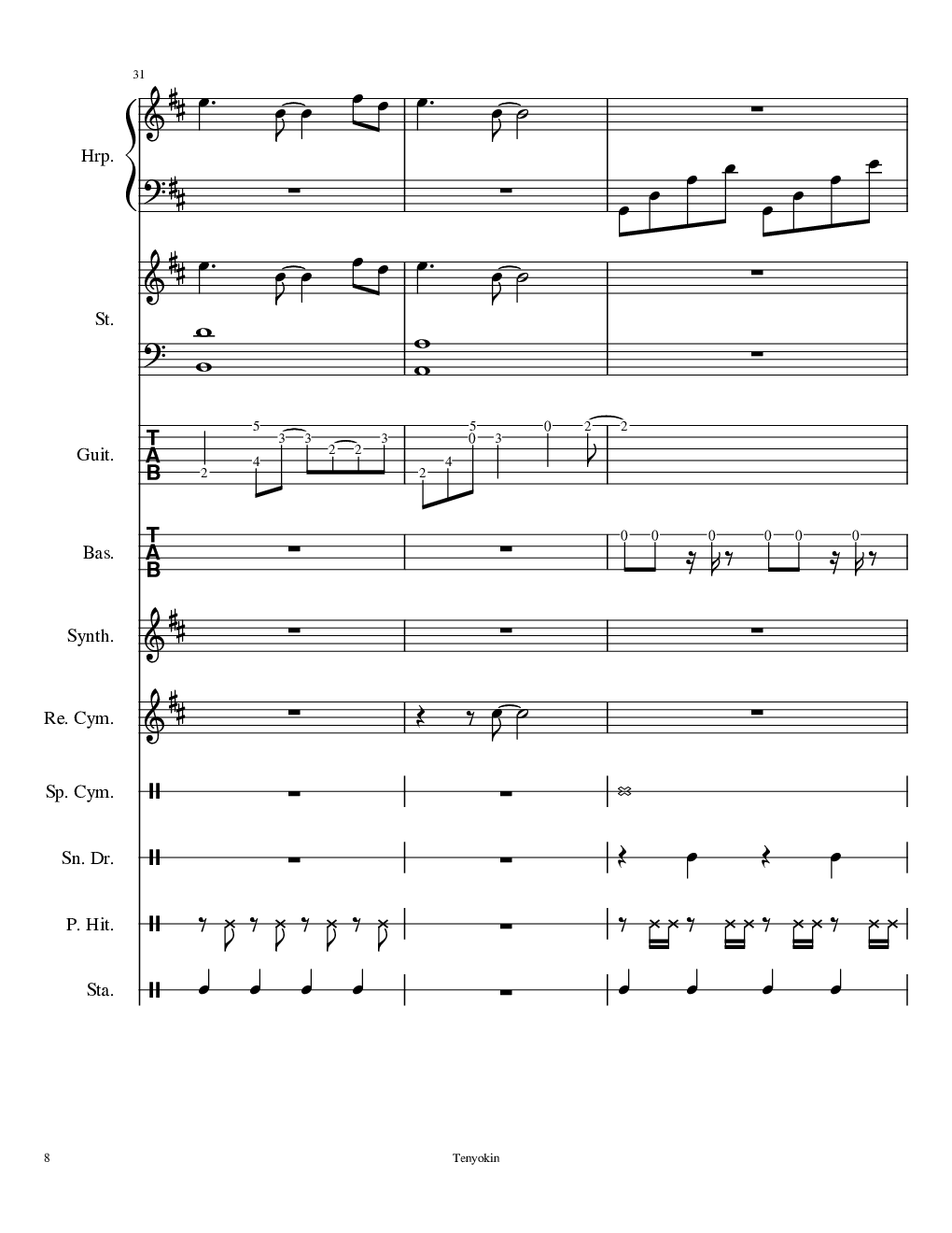 Take me hand［总谱］