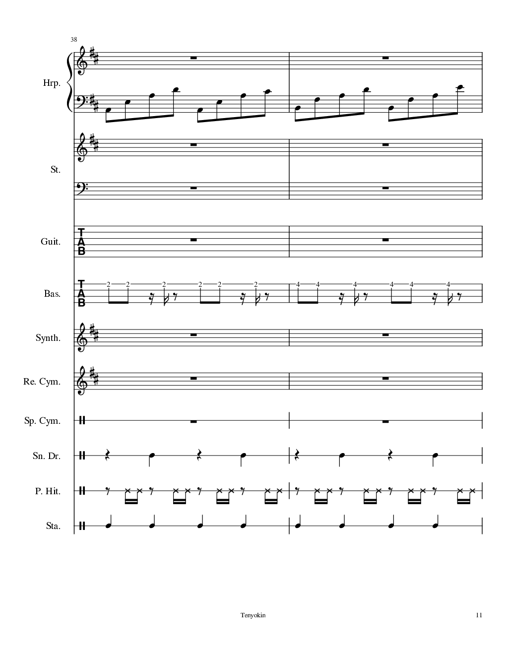 Take me hand［总谱］