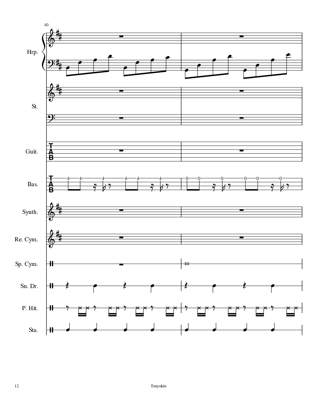 Take me hand［总谱］