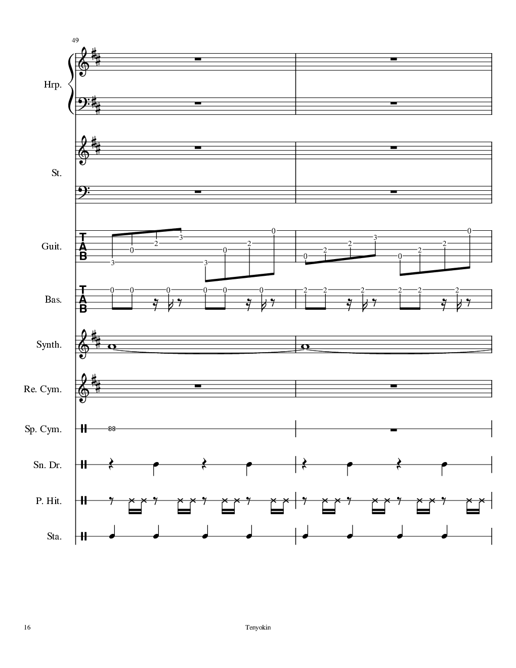 Take me hand［总谱］