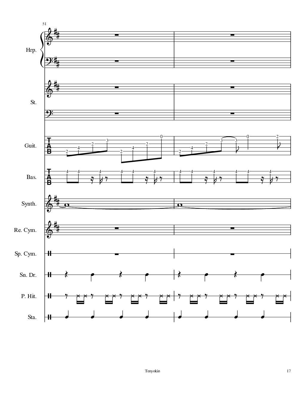 Take me hand［总谱］