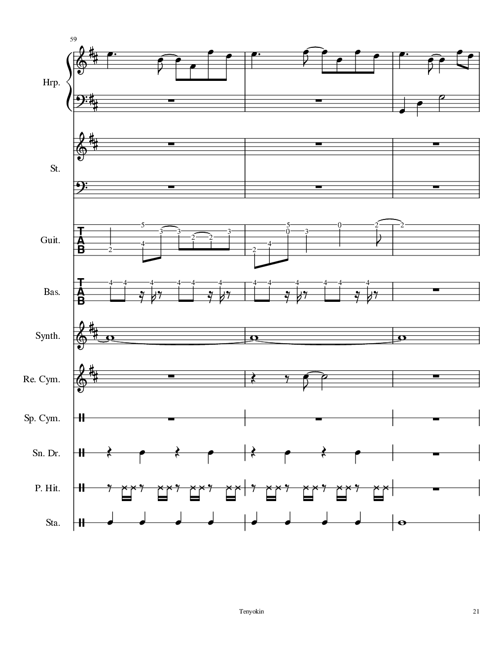 Take me hand［总谱］