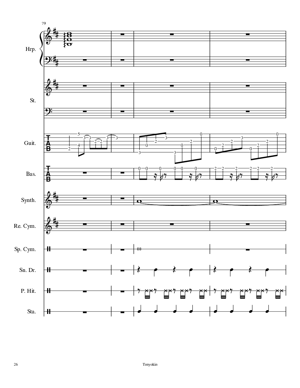 Take me hand［总谱］