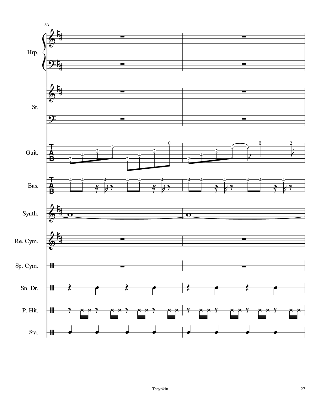 Take me hand［总谱］