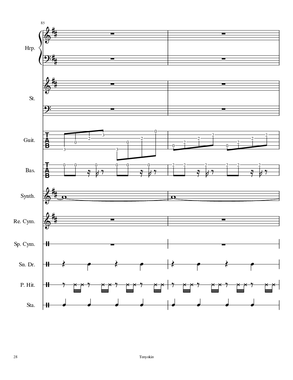 Take me hand［总谱］