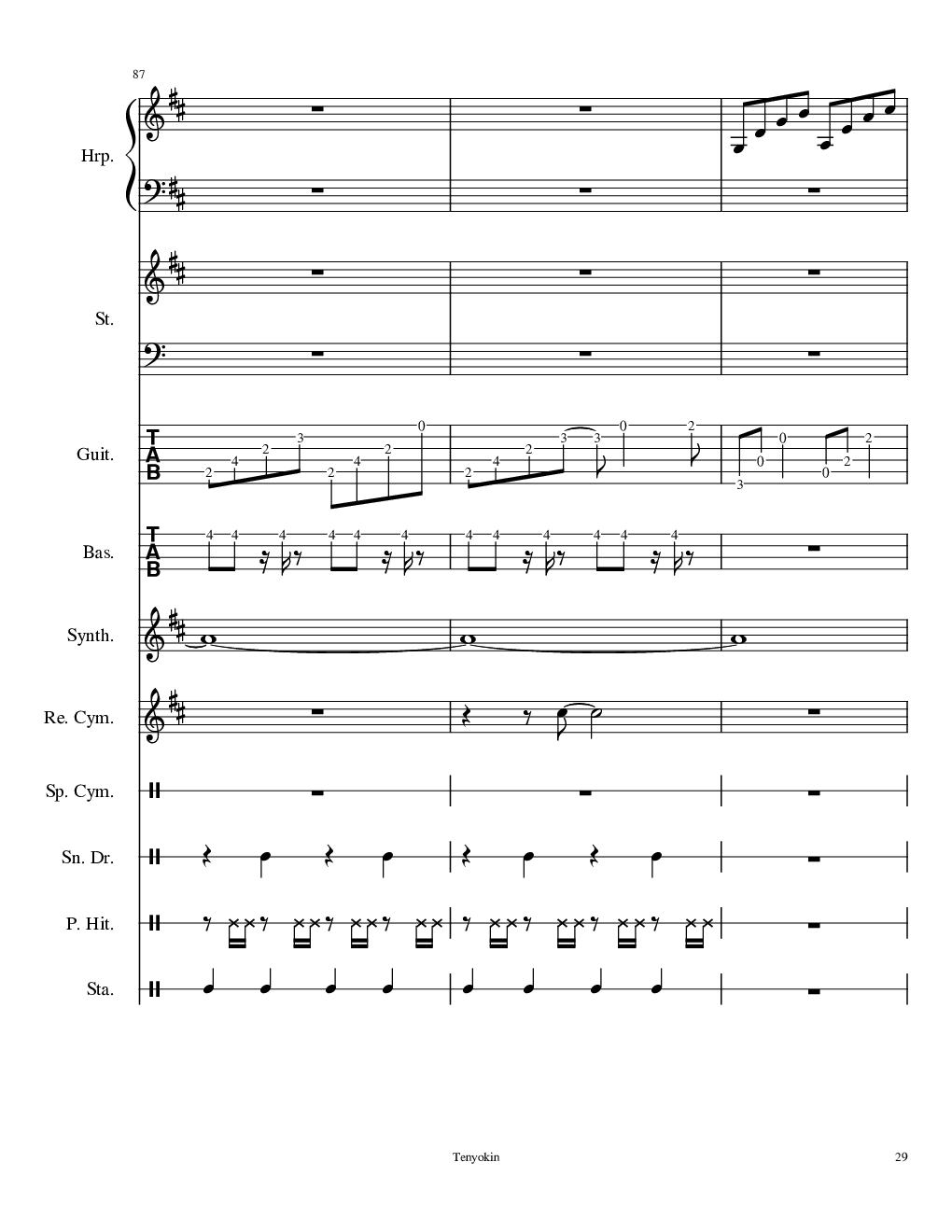 Take me hand［总谱］