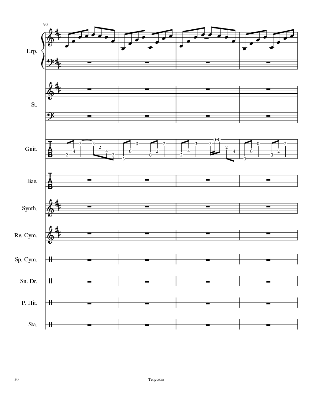 Take me hand［总谱］