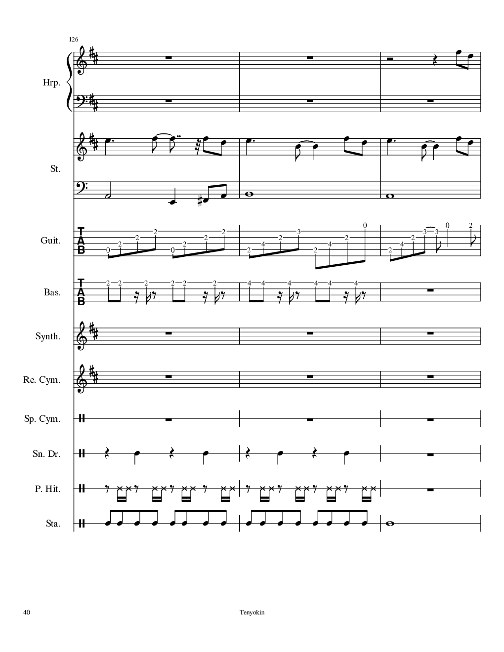 Take me hand［总谱］