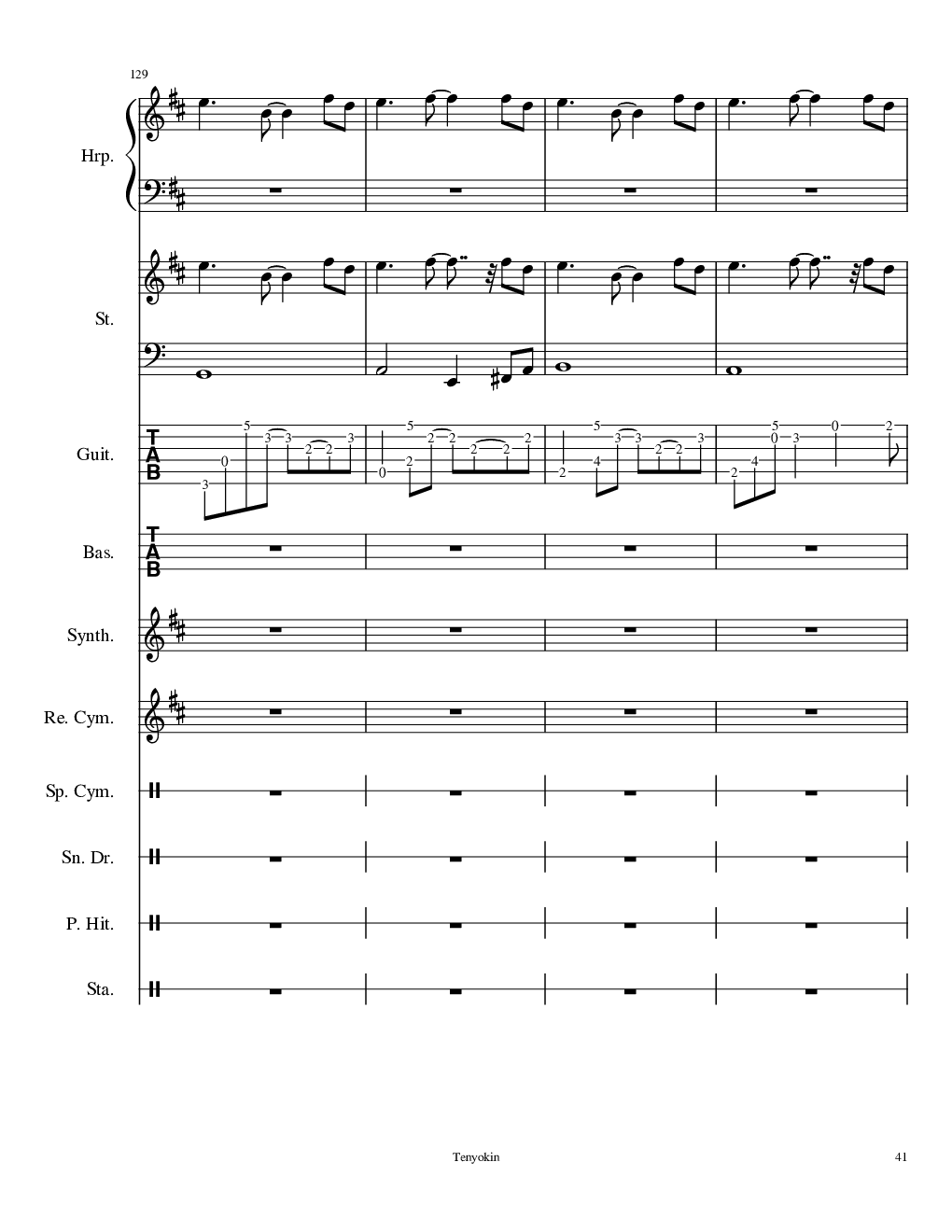 Take me hand［总谱］