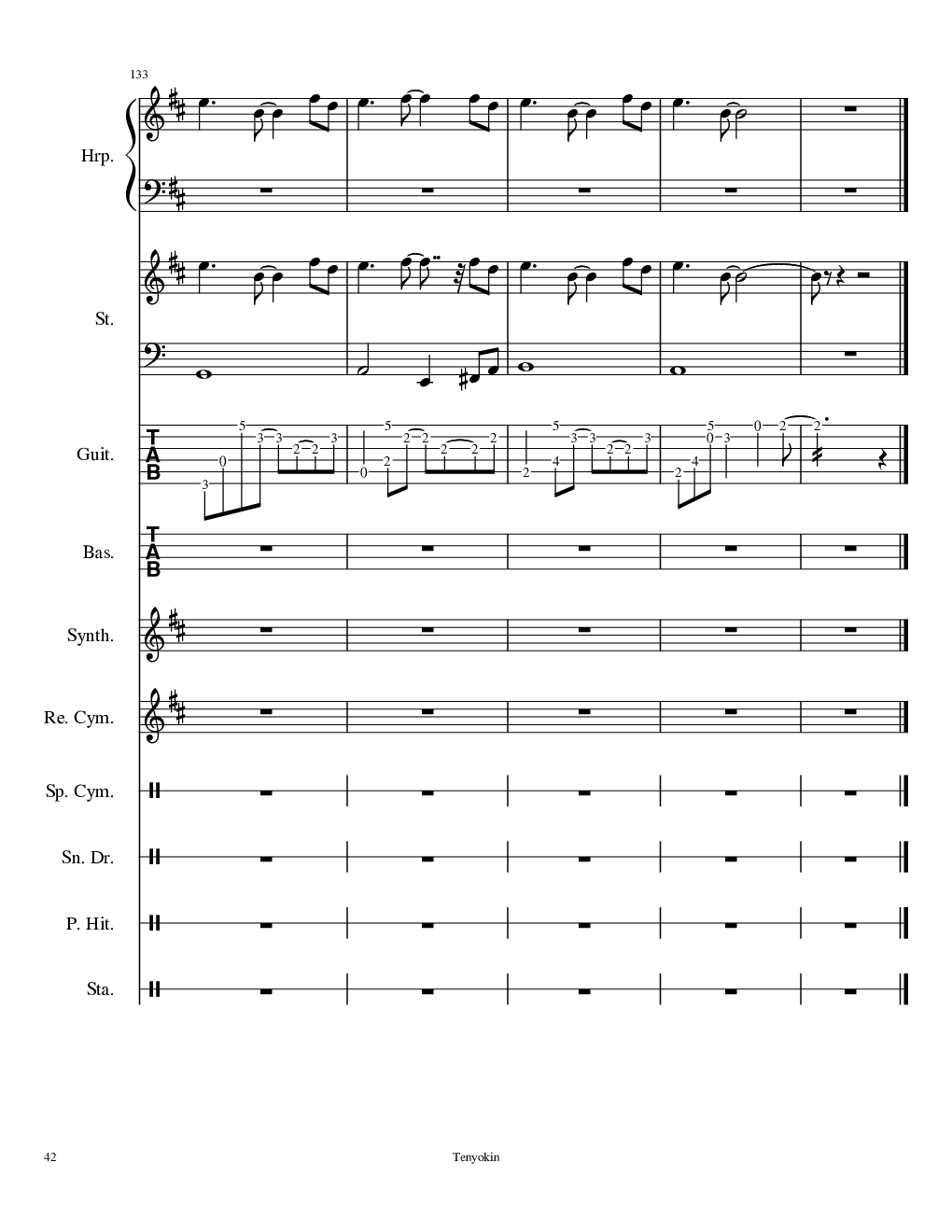 Take me hand［总谱］