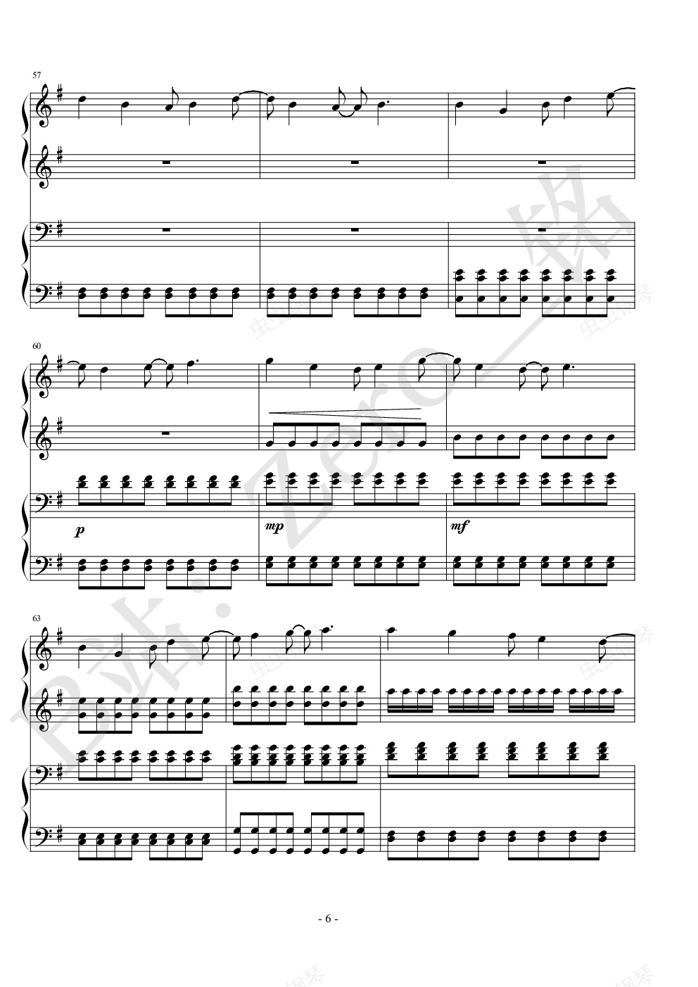 you - approaching nirvana(四手联弹)钢琴谱-zero铭-虫虫钢琴