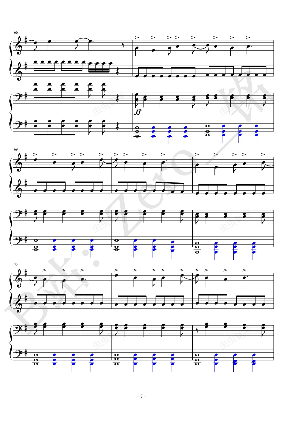 you - approaching nirvana(四手联弹)钢琴谱-zero铭-虫虫钢琴