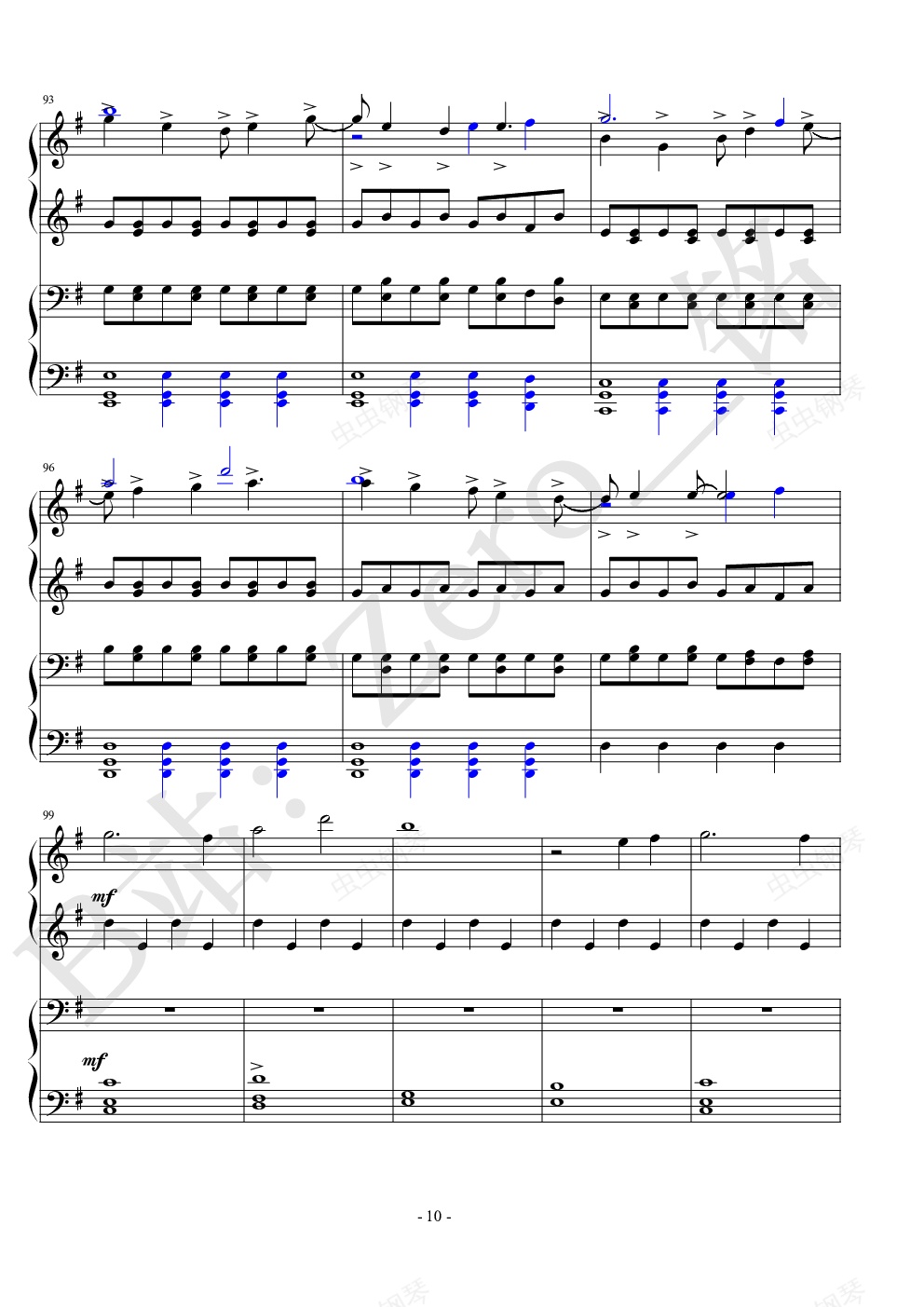 you - approaching nirvana(四手联弹)钢琴谱-zero铭-虫虫钢琴