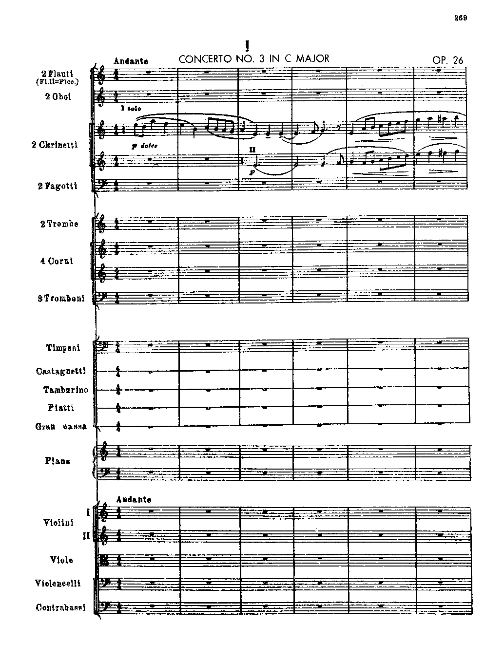 普罗科菲耶夫第三钢琴协奏曲总谱