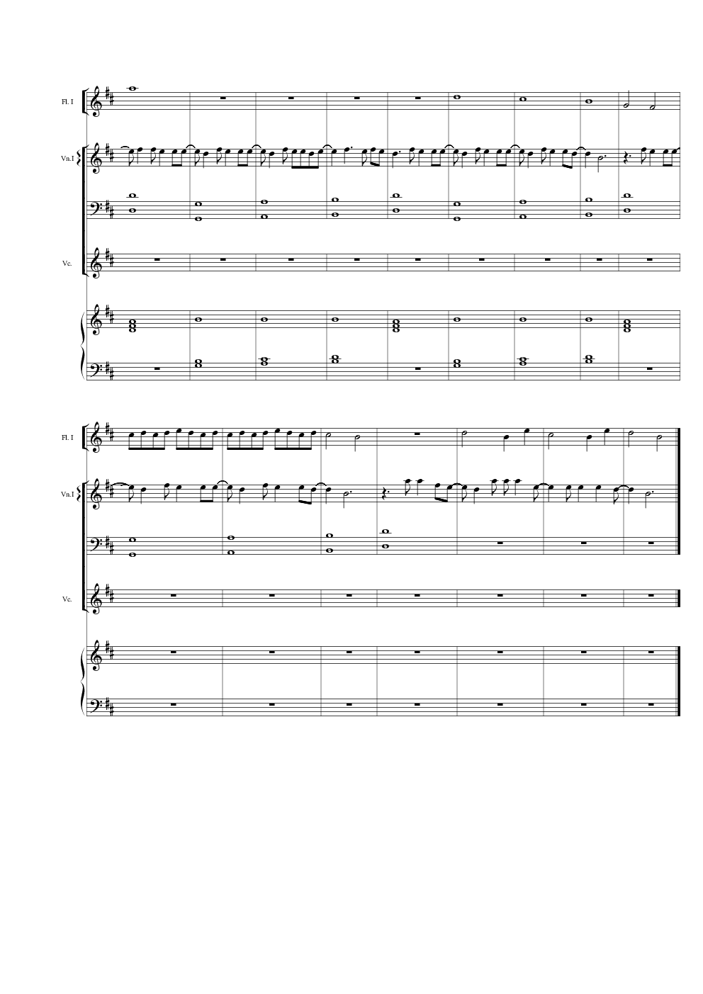 Young and Beautiful(总谱）钢琴谱velvetvalley虫虫乐谱