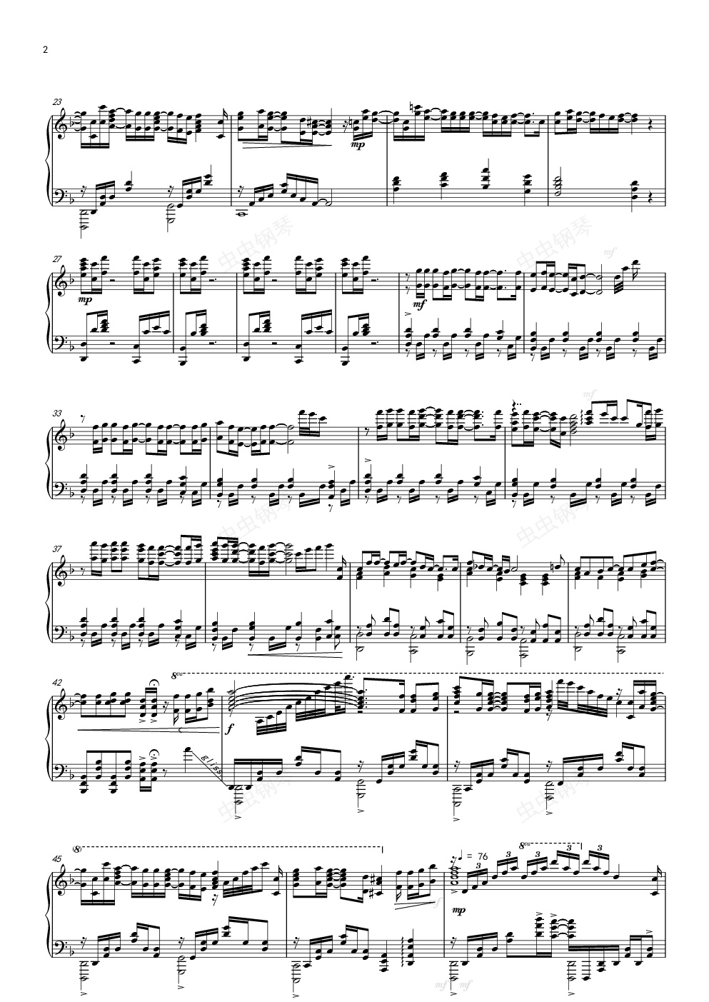 pray( full score)——杀戮天使ed完整版钢琴谱,pray( full score)