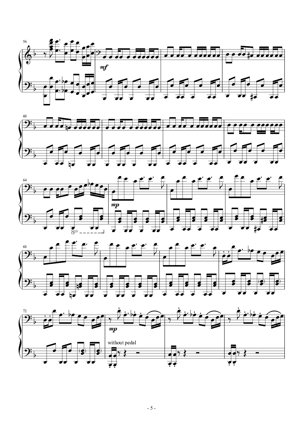 megalovania—— undertale sans battle ost钢琴谱