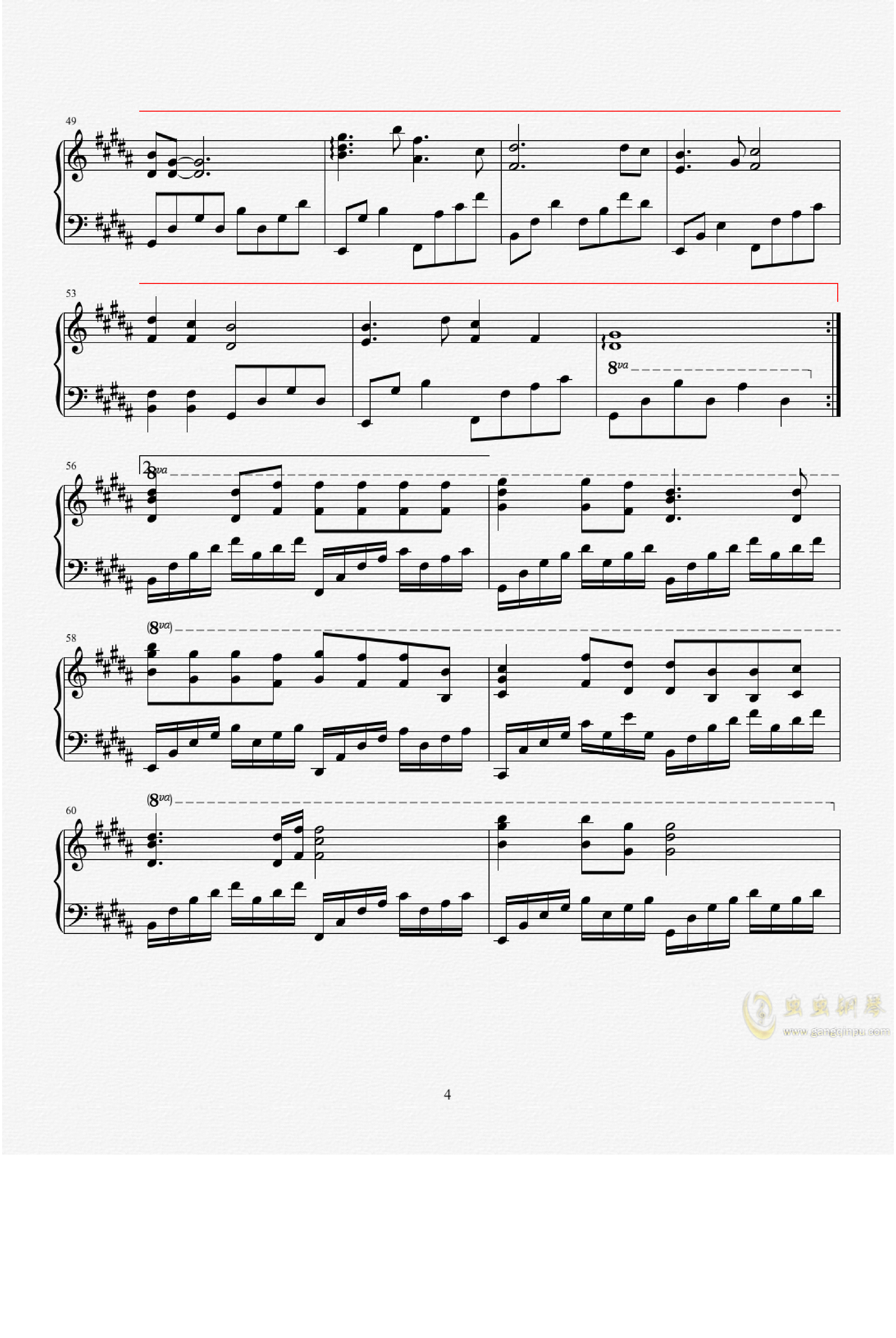 白狐—钢琴即兴伴奏钢琴谱-c调-虫虫乐谱