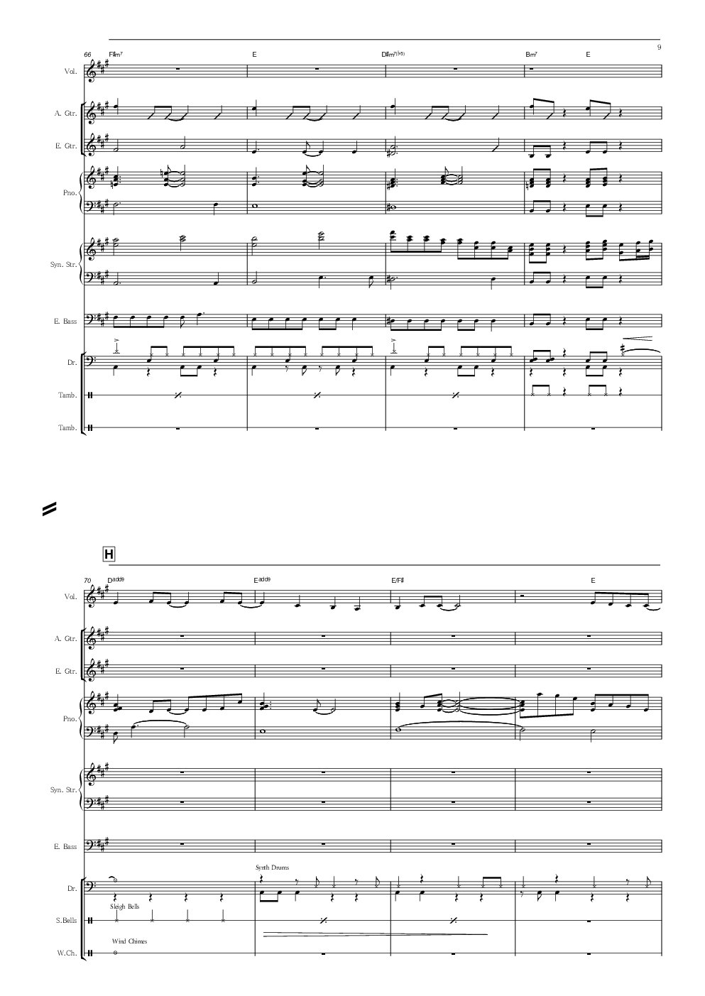 Snow Halation乐队伴奏总谱（官方）