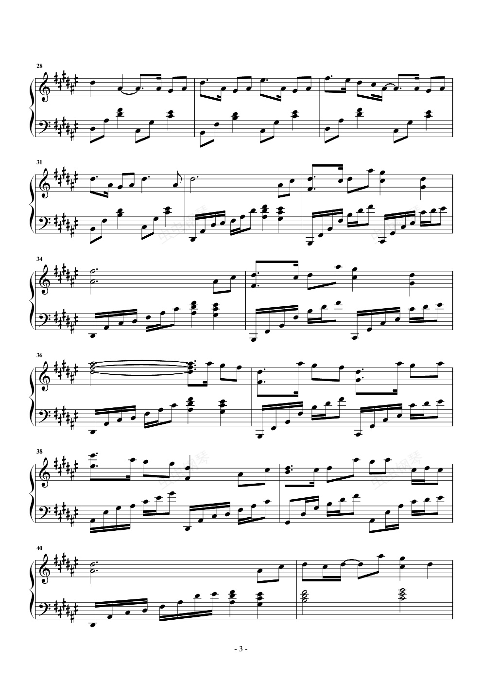 繁华梦 原声独奏,繁华梦 原声独奏钢琴谱,繁华梦 原声独奏多调钢琴谱