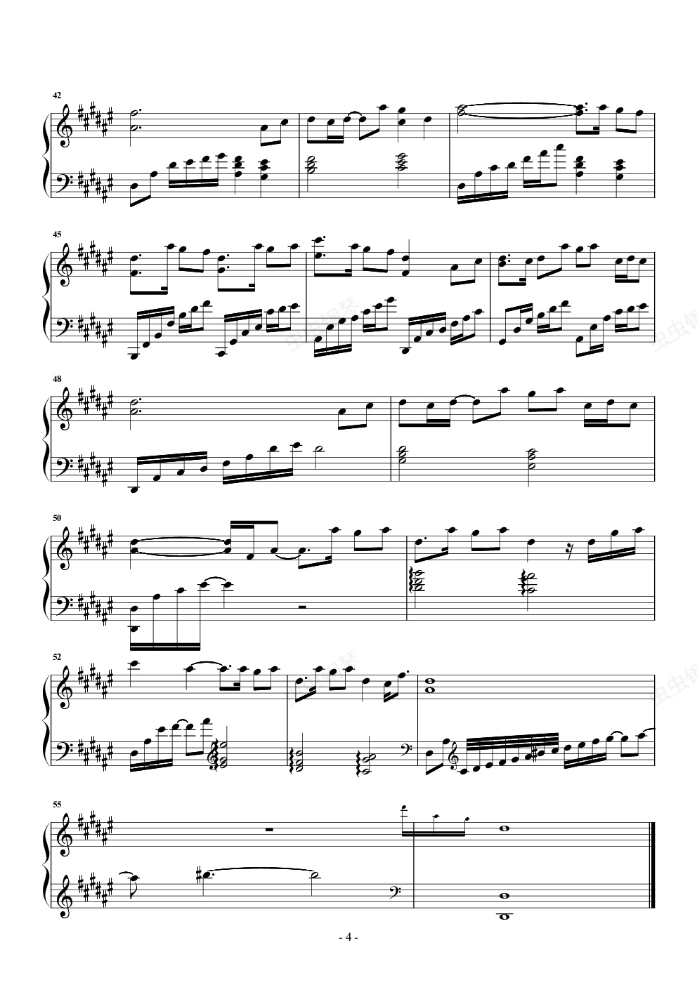 繁华梦 原声独奏,繁华梦 原声独奏钢琴谱,繁华梦 原声独奏多调钢琴谱