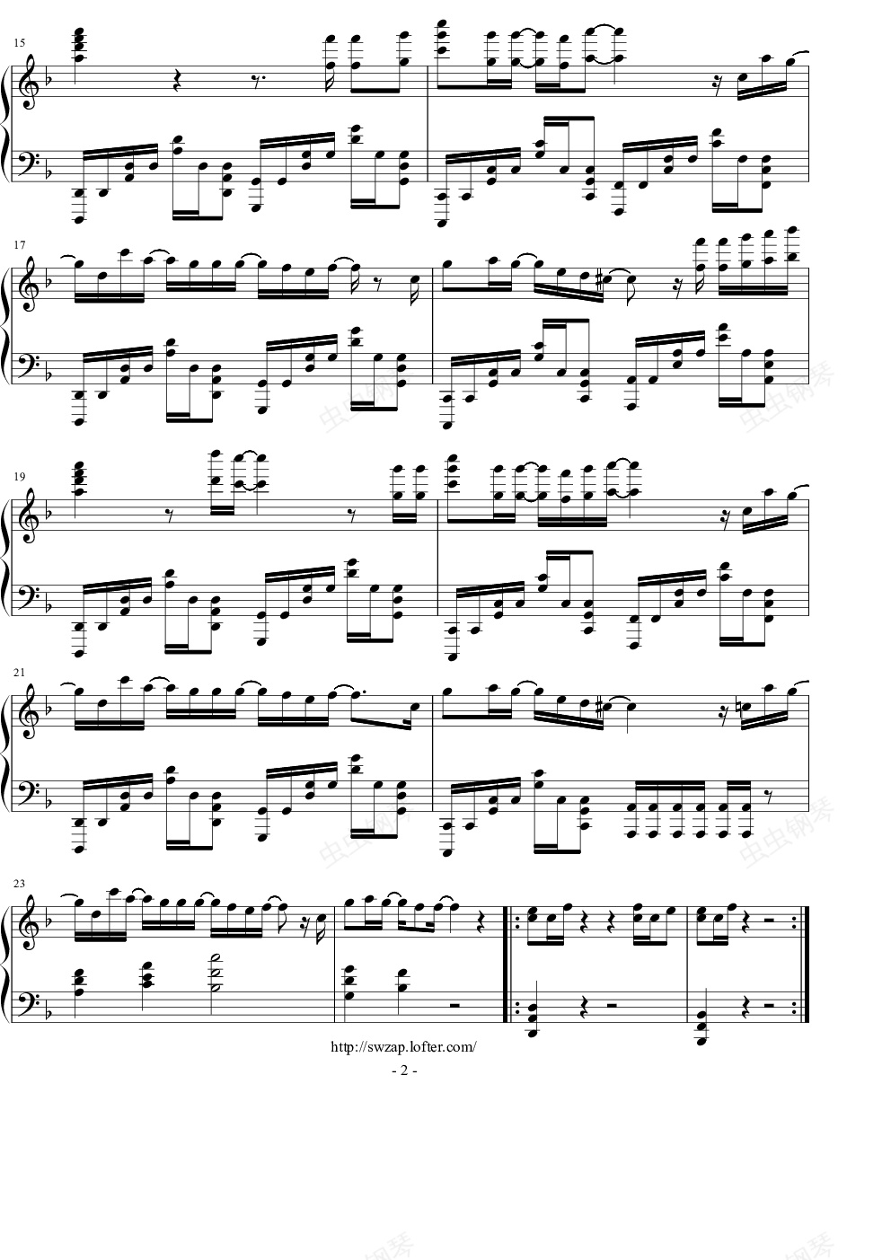 《pray》(《杀戮的天使》ed)钢琴谱-c调-虫虫钢琴