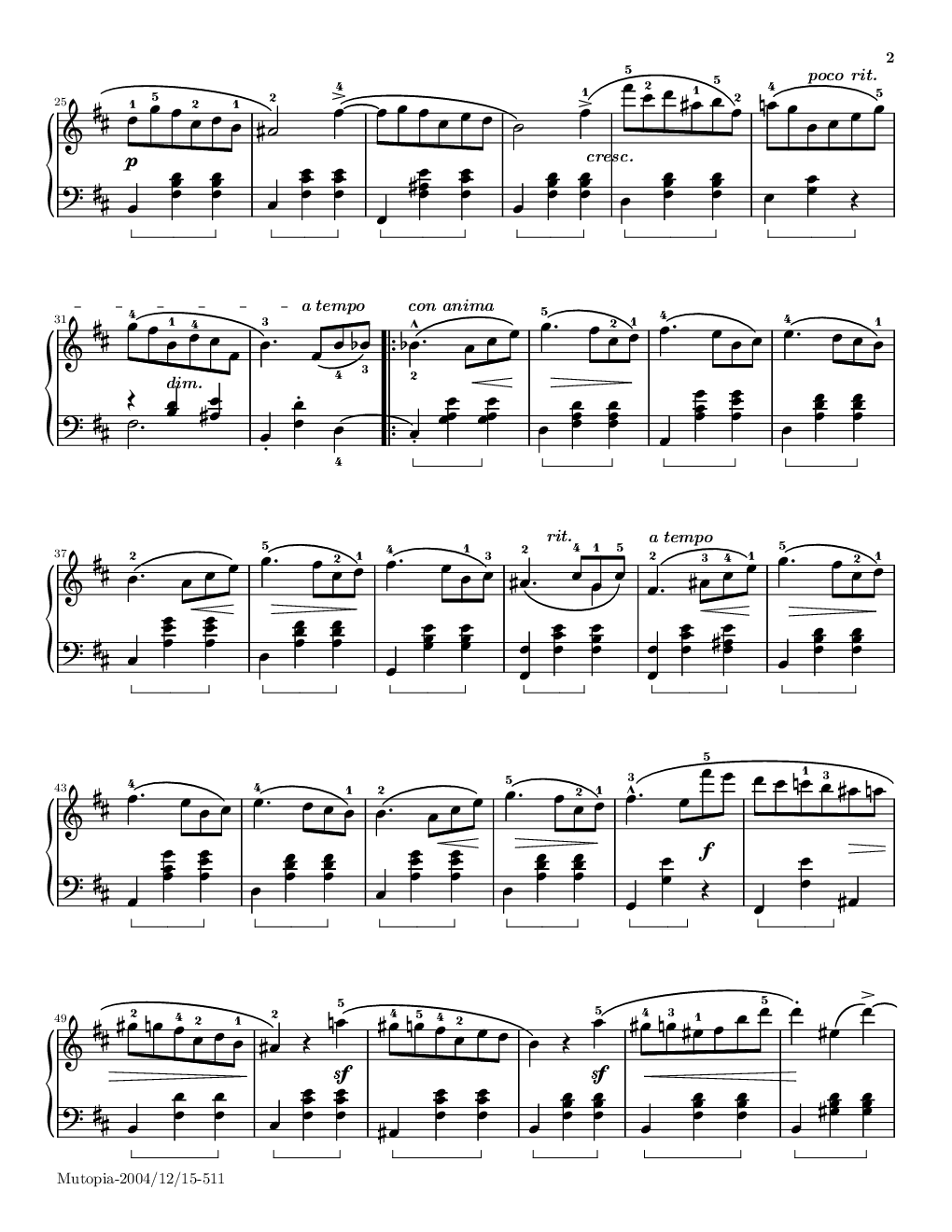 肖邦 圆舞曲 Waltz Op 69 N 2