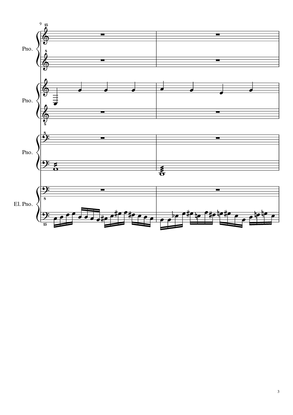 （毁电脑系列）黑乐谱