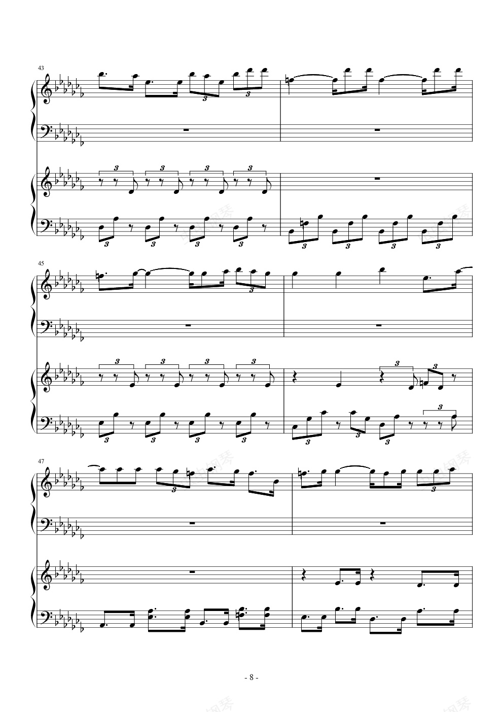 wonderful u,wonderful u钢琴谱,wonderful u-钢琴谱,wonderful u钢琴